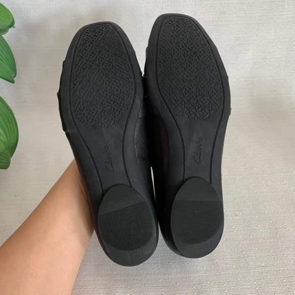 Clark’s Artisan Candra Gleam Black Leather Comfort Ballet Flats Woman’s 8M - Picture 10 of 10